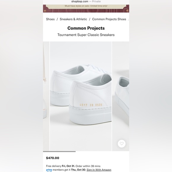 Common projects white leather platform sneaker retail $470. Size 36 - Picture 5 of 17